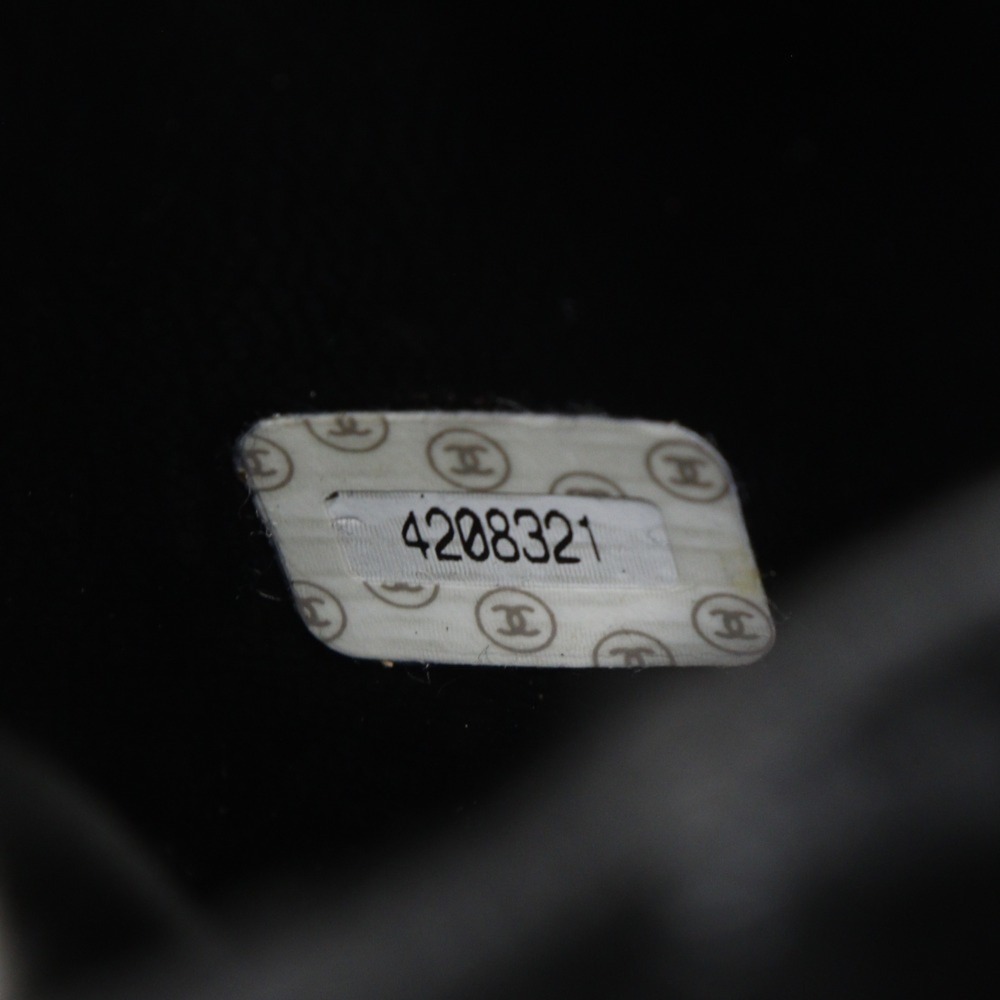 CHANEL Black Caviar Leather Logo Pouch - Picture 12 of 13